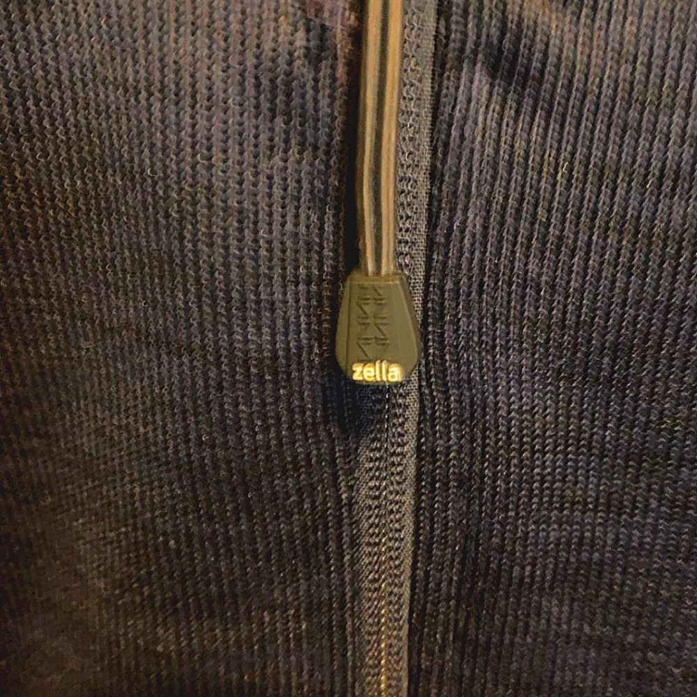 Zella Navy Funnel Neck Zip-up Athletic Jacket, Size Medium - Picture 3 of 7